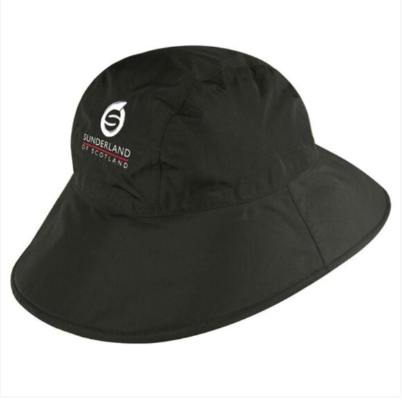 🛑 Sunderland Black Ultra Lightweight Wide Brim Waterproof Golf Hat - S / M - Picture 10 of 11